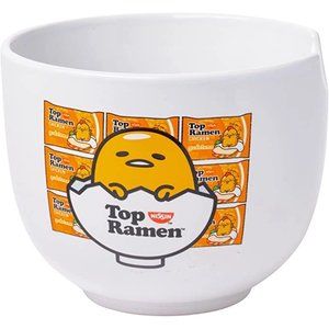 Sanrio Gudetama Nissin Ceramic Ramen Bowl with Chopsticks